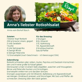 August - Anna's liebster Rotkohlsalat