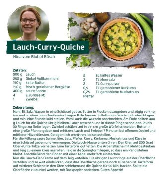 September - Lauch-Curry-Quiche