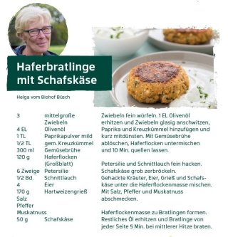 Oktober - Haferbratlinge mit Schafskäse