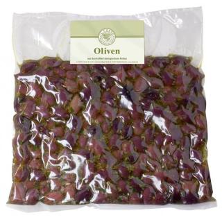Griechische Kalamata-Oliven mariniert > frisch abgefüllt