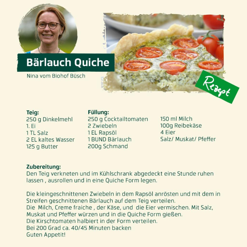 April - Bärlauch Quiche