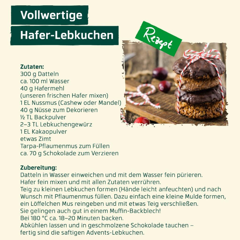 Dezember - Vollwertige Hafer-Lebkuchen