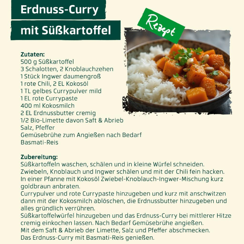 Veganuary - Erdnuss-Curry mit Süßkartoffel