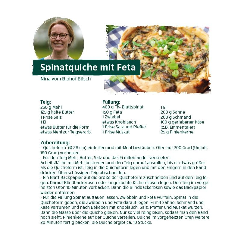 März - Spinatquiche mit Feta