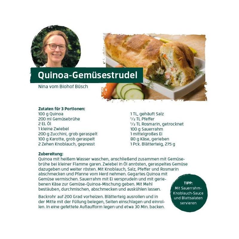 Mai - Quinoa-Gemüsestrudel