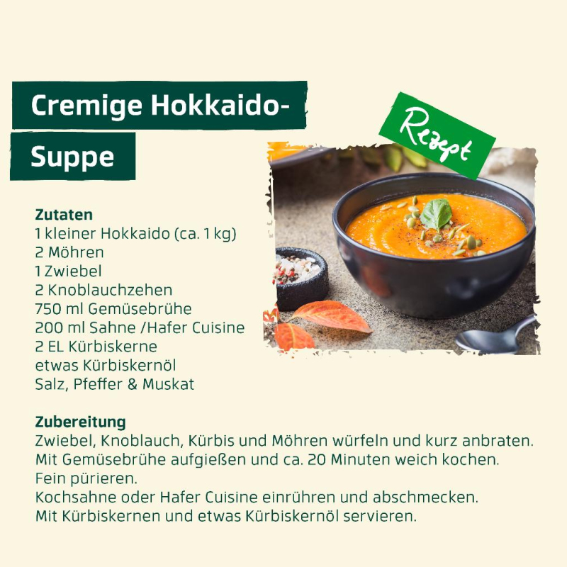 Oktober - Cremige Hokkaido Suppe