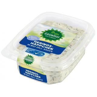 Dillheringshappen in Bio-Sauce