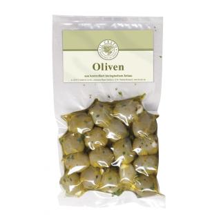 Griech. Oliven mit Knobl gefüllt